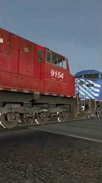 CP Autorack Train with SD90 #openrails #shorts