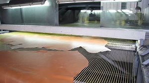 Automatic spraying paint machine for leather in tannery