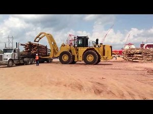Cat 990 log unloading