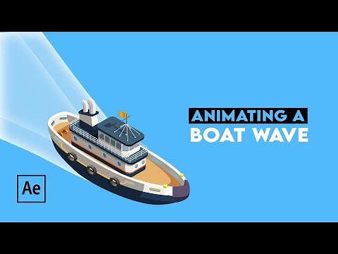 After Effects Tutorial - Animate Boat Wave In Ocean