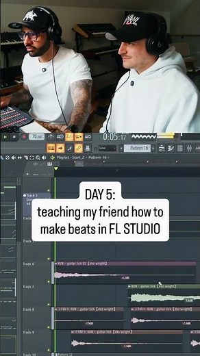 DAY 5: Teaching My Friend How To MAKE BEATS in FL STUDIO #flstudio