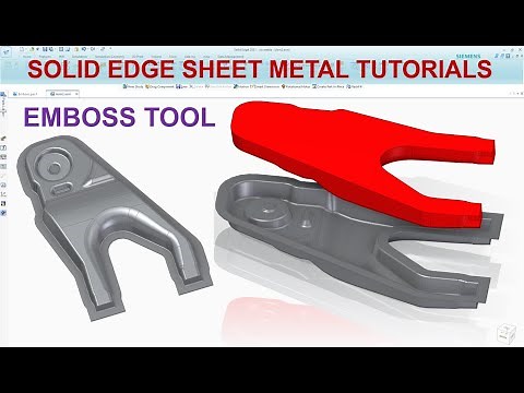 Solid Edge Sheet Metal #12 | How to use Emboss feature (Emboss Tool)