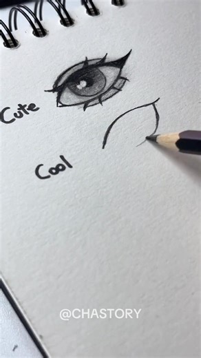 🔥Cute vs Cool Eyes Drawing | Easy Eye Sketch Tutorial #art #drawing #shorts #sketch #howtodraw
