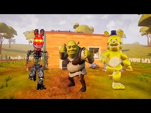 BONNIE, FREDBEAR and SHREK but JUST ONE ROOM in Hello Neighbor!