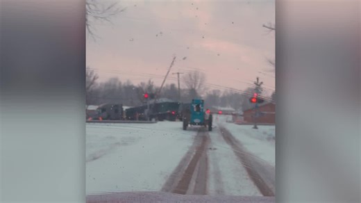 VIDEO: Train crashes into semi hauling lumber in Wayne County