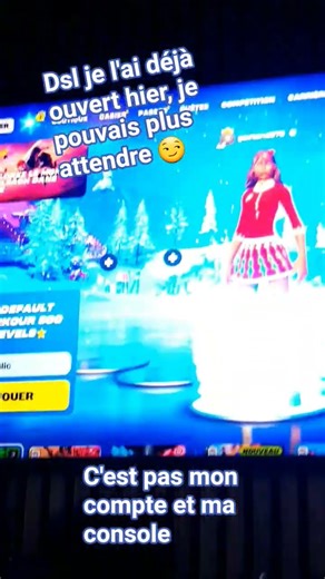 dsl je pouvais plus attendre, je l'ai ouvert hier😏 Et c'est pas mon compte et ma console📢 #fortnite