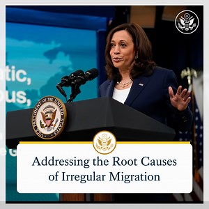 3.7K views · 483 reactions | Vice President Kamala Harris says U.S. diplomatic efforts to address the root causes of irregular migration in Mexico and Central America are a top priority. | U.S. Department of State | Facebook