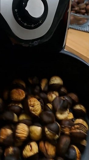 Save time! The fastest way to roast chestnuts at home. #maroni #airfryerrecipe #food