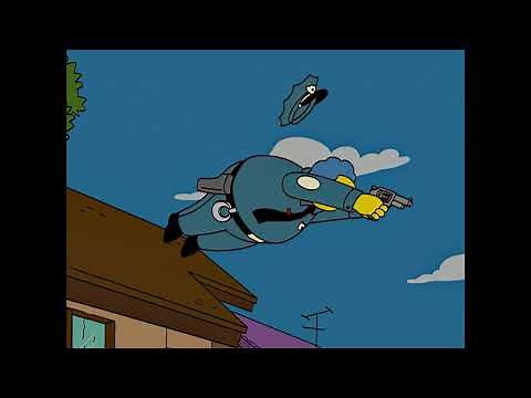 The Simpsons - Chief Wiggum Jumps Off Roof - Just Wanted To Be Extraordinary