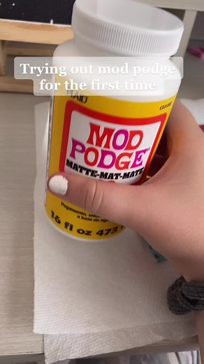 First Time Trying Mod Podge: Matte Finish Painting