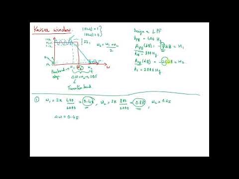 Lecture 22 : Kaiser Window