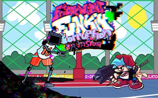 【FNF】那个快乐的篮球机器人已经不复存在......VS.错误化Hex实机演示（腐败入侵模组）