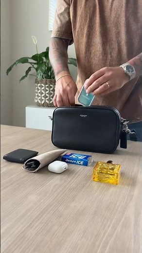 Men’s Small Bag Essentials | Coach Radio Camera Bag #mensbag #mensessentials #coachbags #coachbag