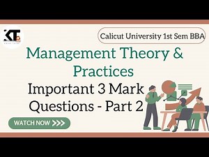 1st Sem BBA Management Theory & Practices Important 3 mark Questions Part 2