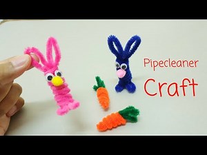 Pipe Cleaner Bunny ,Pipe Cleaner Carrot ,diy pipe cleaner crafts ,easy,