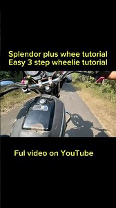 How to learn wheelie on splendor plus bike 🚀 || easy 3 step wheelie tutorial || bs6 top model 2025