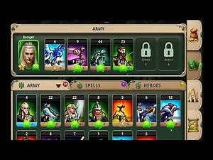 Heroes magic world , reach arena 2, battle with imp, pikemen, etc on stage 2 rainhaven