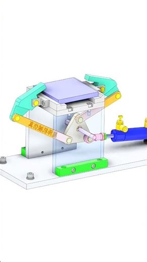 Clamping mechanism #cad #design #machine #mechanical