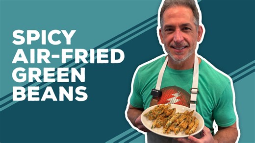 You can make this Spicy Air-Fried Green Beans recipe as spicy or not spicy as you like—either way it's delicious! Get the recipe here: https://www.pauladeen.com/recipe/spicy-air-fried-green-beans/ | Paula Deen