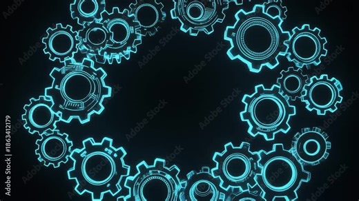 Rotating Gears Interlocking Mechanism.