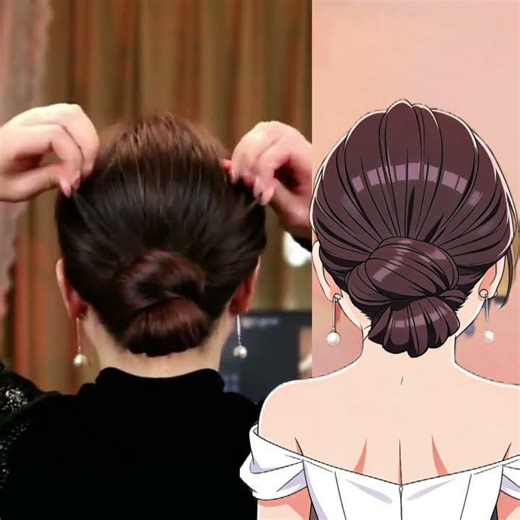 Effortless Korean Low Bun Updo Tutorial - Quick & Stylish