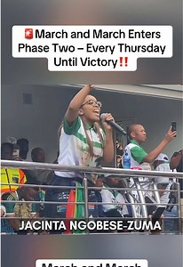 Today, South Africa witnessed the power of unified voices as Jacinta Ngobese-Zuma, the fearless leader of the March and March movement, delivered a stirring speech to the determined crowd at today’s historic protest. In a passionate address that resonated with citizens tired of empty promises, Jacinta reminded us why we stand together: for the protection of South African jobs, resources, safety, and dignity. Her words cut through the noise, calling on the government to finally listen to the peop