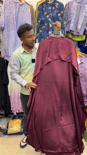 Humera_fashion on Instagram: "✨ Beautiful Long Satin One-Piece ✨ 👗 Style: Elegant long one-piece with beautiful work ✨ Look: Premium & graceful – perfect for parties and special occasions 👌 Fit: Flowing, classy & super comfortable 📐 Size: Free size (M to XL) 🧵 Fabric: Soft satin (luxury feel) 🔥 Elegant shine + detailed work = show-stopper piece 📩 DM for price & details 🛍️ Available at Humera Fashion 💖"
