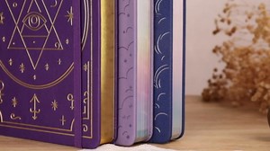 TIEFOSSI Dotted Journal Notebook for Women Men, A5 Hardcover PU Leather Dot Grid Notebook for Journaling Writing Sketching, 160 GSM Thick paper, 192 Numbered Pages, Silver Edge