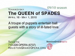 A troupe of puppets entertain ball guests with a story of ill-fated love in Houston Grand Opera's performances of Tchaikovsky's The Queen of Spades. | Houston Grand Opera