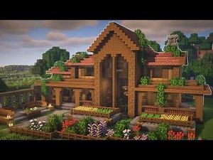 Minecraft: How To Build A Large Farm House | Tutorial