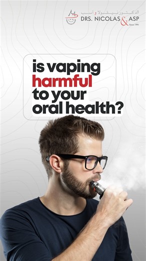 Drs. Nicolas & Asp Centers on Instagram: "Vaping isn’t harmless — especially when it comes to your oral health. In this video, Dr. Eduard explains that vaping can dry out your mouth, irritate your gums, and increase the risk of gum disease. Research shows that e-cigarette users have higher levels of gingivitis and periodontal disease compared to non-smokers. The nicotine in e-cigarettes is highly addictive, and dependence is linked to how often, how long, and how strong the use is. He also expla