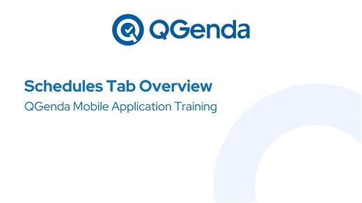 QGenda PS EUT Mobile - Schedules Tab Overview