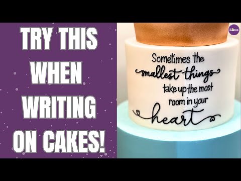 Writing BEAUTIFULLY On The Side Of A Cake!