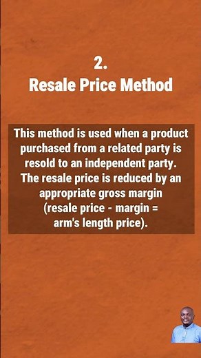 Resale Price Method Arm's Length Principle