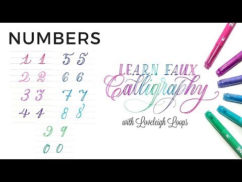 How to Write the Numbers in Faux Calligraphy
