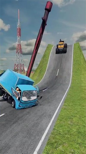 Can a Double Decker Bus Survive the GIANT Hammer? 🔨🚌 | BeamNG.drive