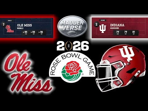 2026 ROSE BOWL - OLE MISS vs INDIANA - FULL GAME SIMULATION #collegefootballplayoffs