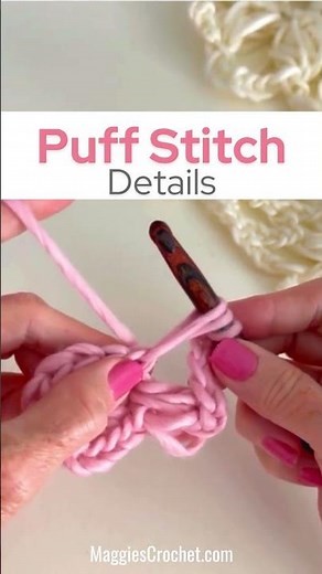 Master the Crochet Puff Stitch in Just 50 Seconds – Watch How! Full Shawl Video Link in Description
