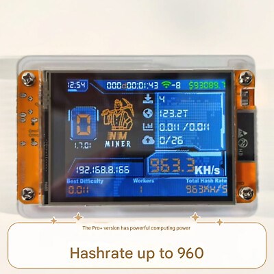 Compact USB Bitcoin Miner 1000KH/s WiFi Solo Lottery Crypto Mining Rig 2.8" | eBay