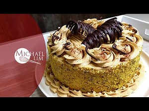 Vanilla Sponge Cake With Mocha Butter Cream