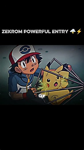 legendary Pokemon zekrom powerful entry in unova region || ash and Pikachu first meet up with zekrom