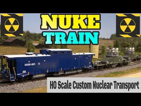 Nuclear Train! Rail Escort Caboose & Flask Cars | Unique Custom HO Scale Models