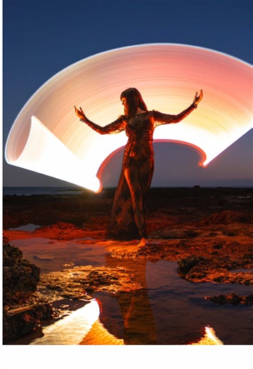 Exploring Light Painting with Semi-Transparent Fabrics