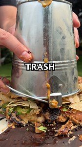 Trashcan Nachos with Chicken from the Griddle - don't get this at a restaurant, make it at home! 🗑 #trashcan #trashcannachos #nachos #nachoslover #nachocheese #chickendinner #grilledchicken #bbqchicken | Chef Cuso