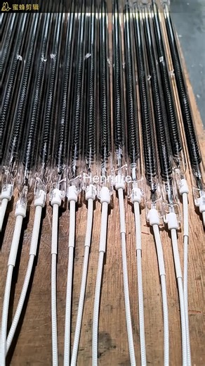 2500w Infrared Carbon Fiber Woven Heating Lamp Infrared Medium Wave Lamp for Electric Heater