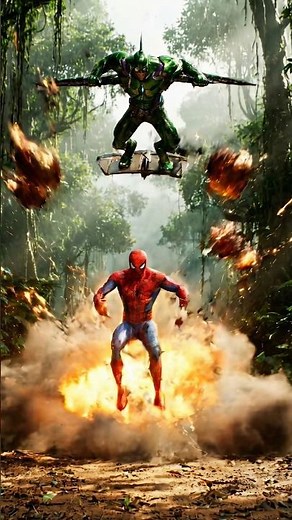 🔥 SPIDER-MAN vs GREEN GOBLIN | EPIC FINAL BATTLE 🔥|| #spiderman #ai #greengoblin #shot #marvelcomics
