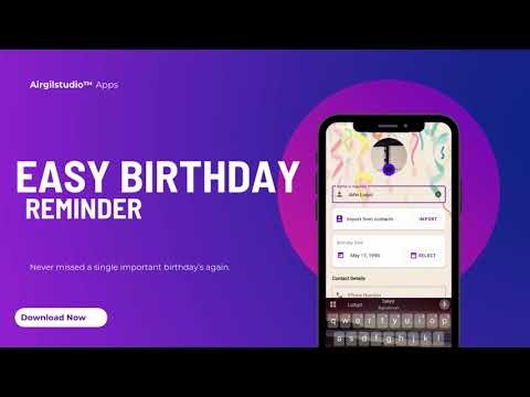 Easy Birthday Reminder #apps