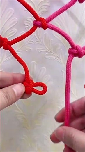 Easy Knot Trick: DIY Net in Seconds! 🧶 #DIYCrafts #NetMaking #Shortsviral