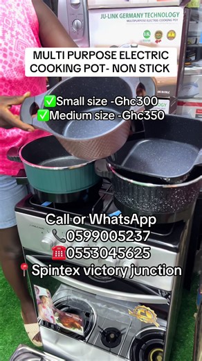 Multi Purpose Electric Cooking Pot - Non Stick Options