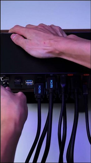 Triple 4K60Hz DisplayLink® Hybrid KVM Docking – USB-C with EDID & 100W PD for 2 PCs (Mac & Desktop)